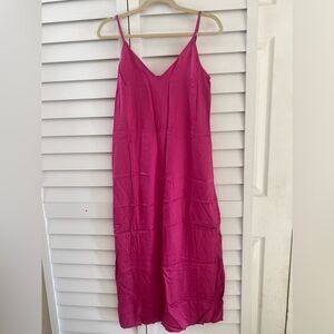 Vibrant Pink Slip Dress